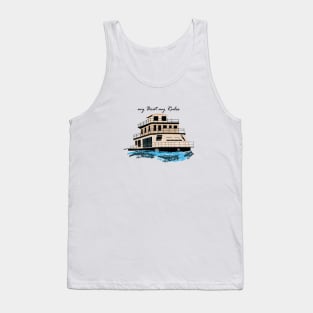 HOUSE BOAT CAPTAIN SAILOR FISHING Tank Top